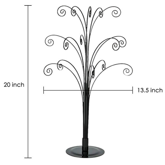 Metal Christmas Tree Ornament Display Stand Black 20822 Hohiya